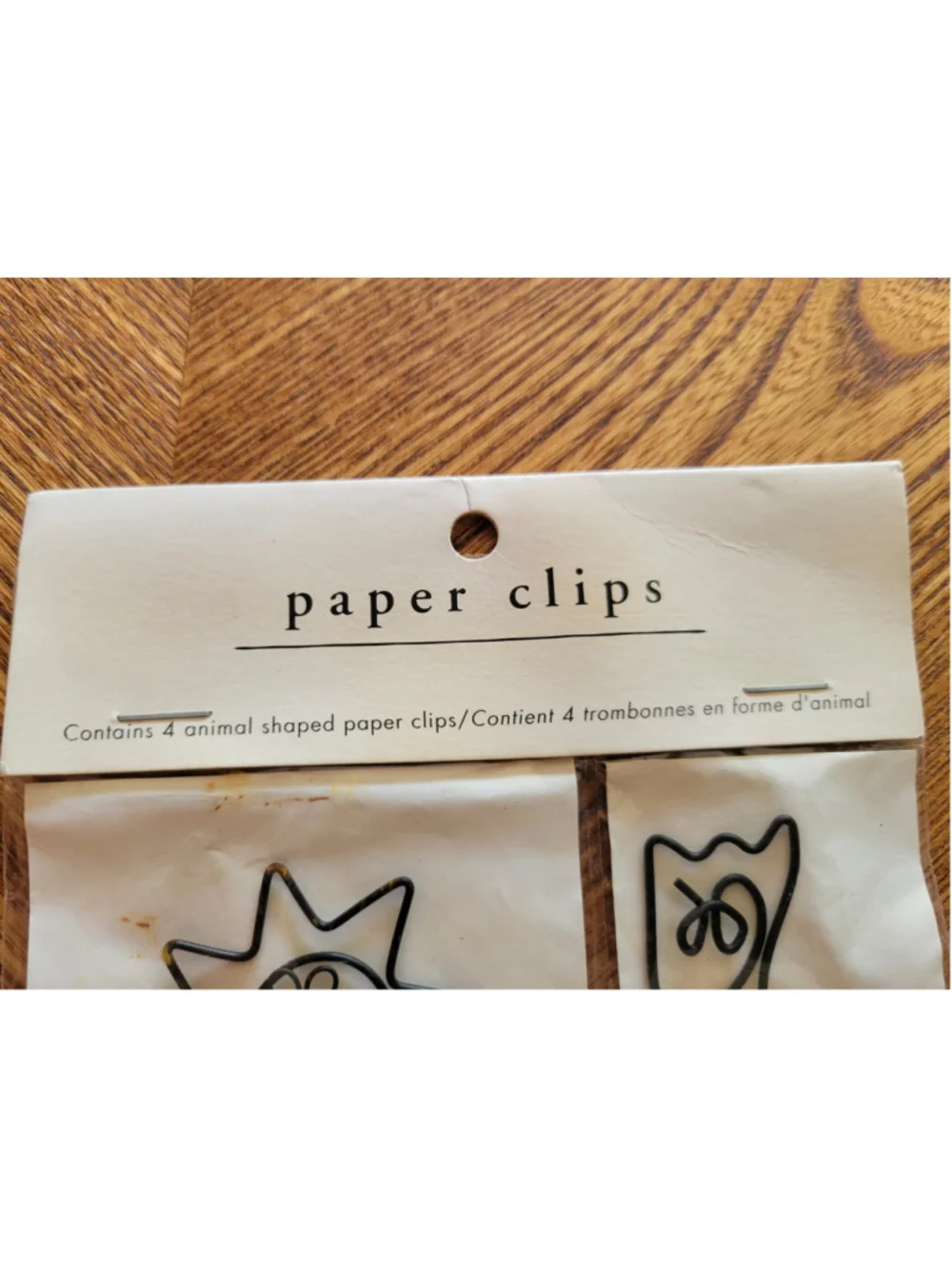Vintage Pier 1 Imports Wire Animal Paper Clips Set 4 Pack NIP
